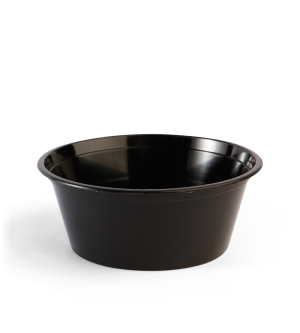 Black Plastic Round Takeaway Containers