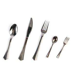 Silver Executive Plastic Cutlery