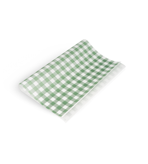 Greaseproof Paper Green Check