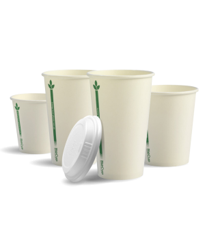 Single Wall White Green BioCup