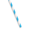 Blue Striped Paper Straw