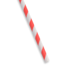 Red Striped Paper Straw