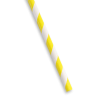 Yellow Striped Paper Straw