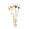 Bamboo Coloured Bead Picks 12cm