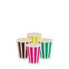 8oz Candy Stripe Paper Cold Cup