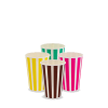 22oz Candy Stripe Paper Cold Cup