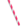 Pink Striped Paper Straw