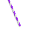 Purple Striped Paper Straw
