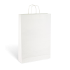 White Paper Carry Bag Twine Handle Large - W3