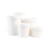 Heavy Duty White Paper Tubs with Lids
