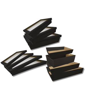 Enviro Black Window Catering Trays and Lids