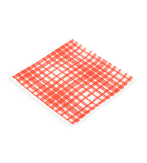 Napkins 1ply Lunch Red Check