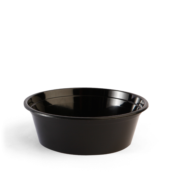 Black Plastic Round Takeaway Container Online Packaging