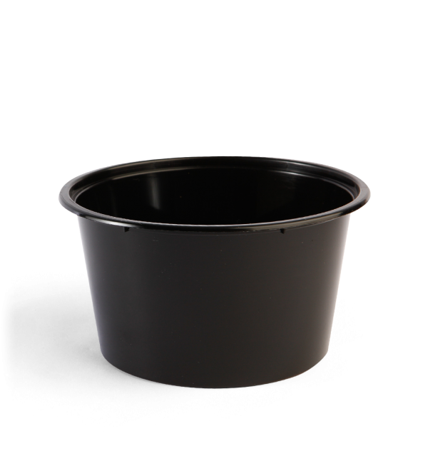 Black Plastic Round Takeaway Container Online Packaging