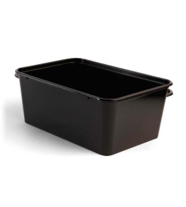 Black Plastic Rectangular Takeaway Containers
